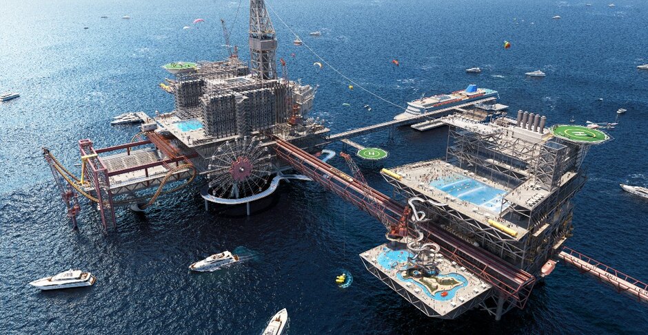 Saudi Arabia builds world’s first offshore oil rig-style tourist resort
