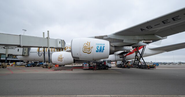Emirates introduces SAF on flights from Amsterdam Schiphol Airport