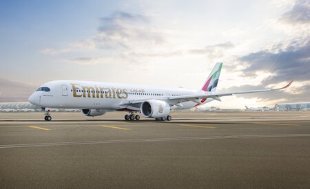 طيران الإمارات تبدأ رحلاتها بطائرة A350 الجديدة إلى الكويت والبحرين