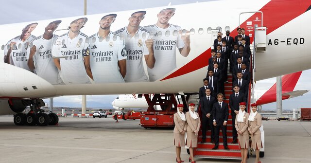 Emirates celebrates Real Madrid partnership with livery tribute