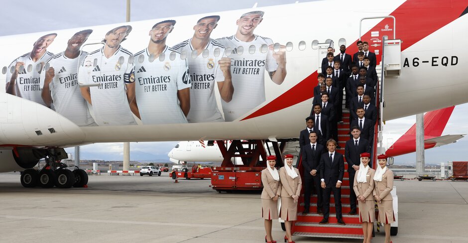 Emirates celebrates Real Madrid partnership with livery tribute