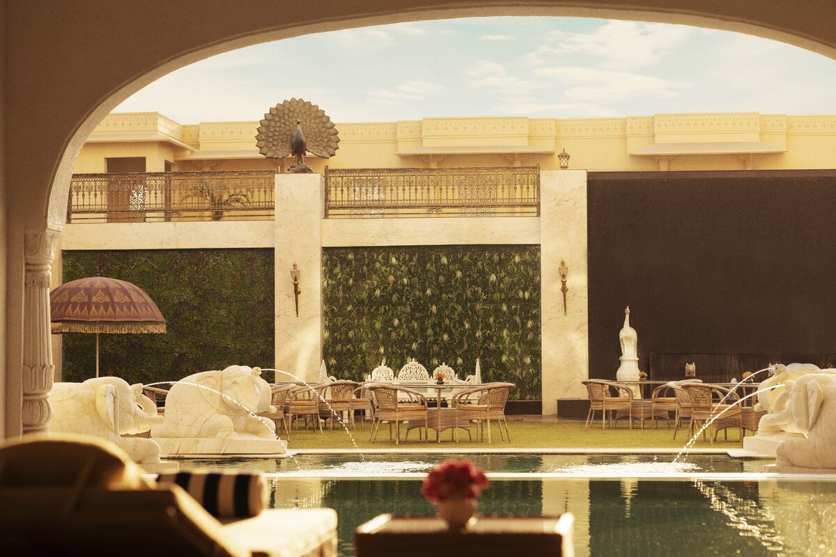 Anantara Jewel Bagh Jaipur, pool garden