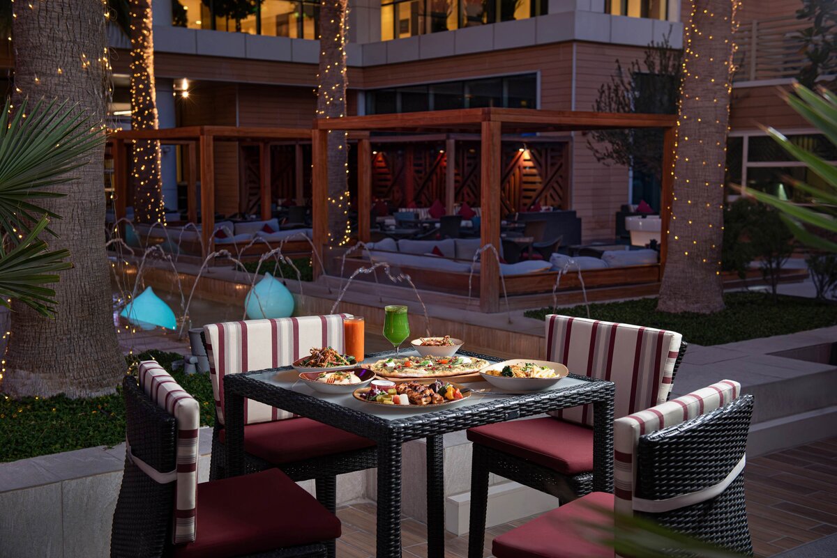 Hyatt Regency Oryx Doha, Qatar, outdoor dining