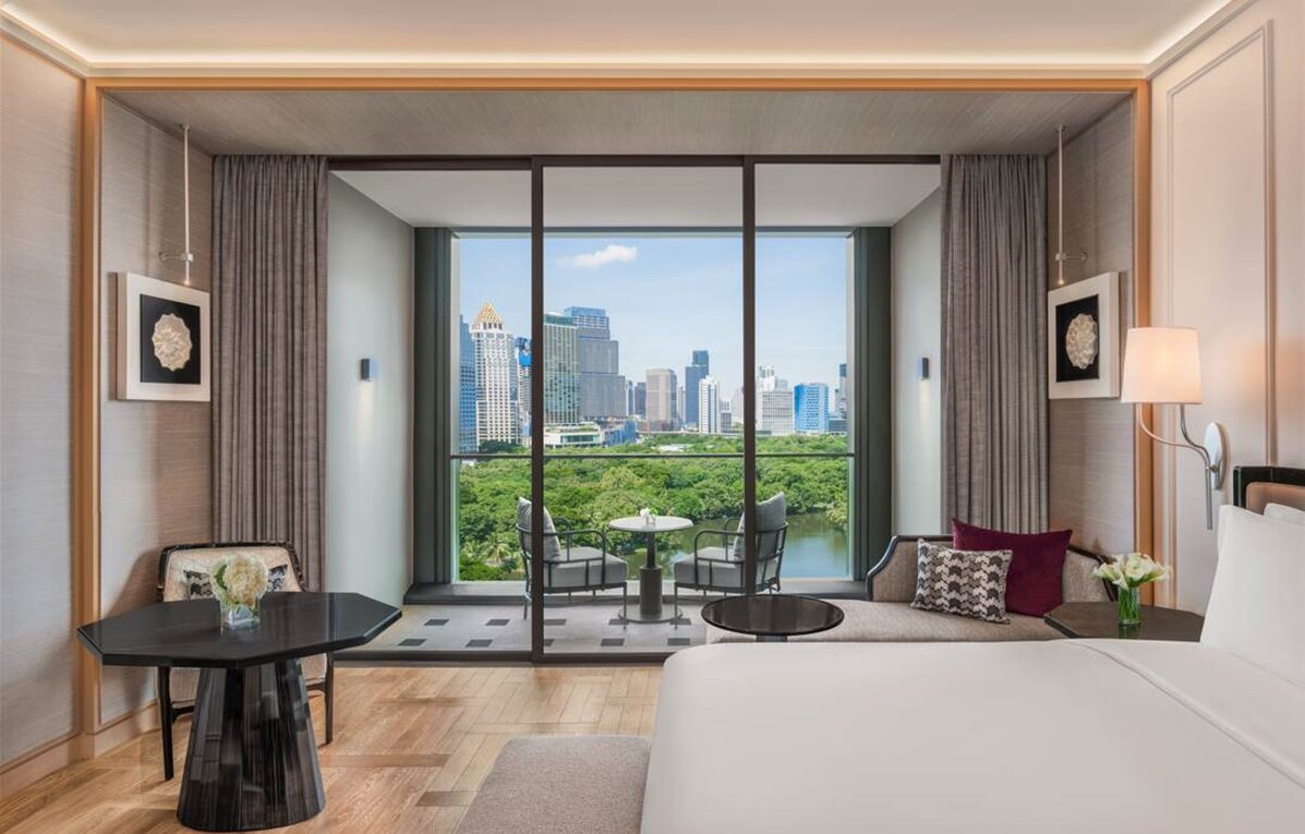 The Ritz-Carlton Bangkok, Thailand, Deluxe King balcony views