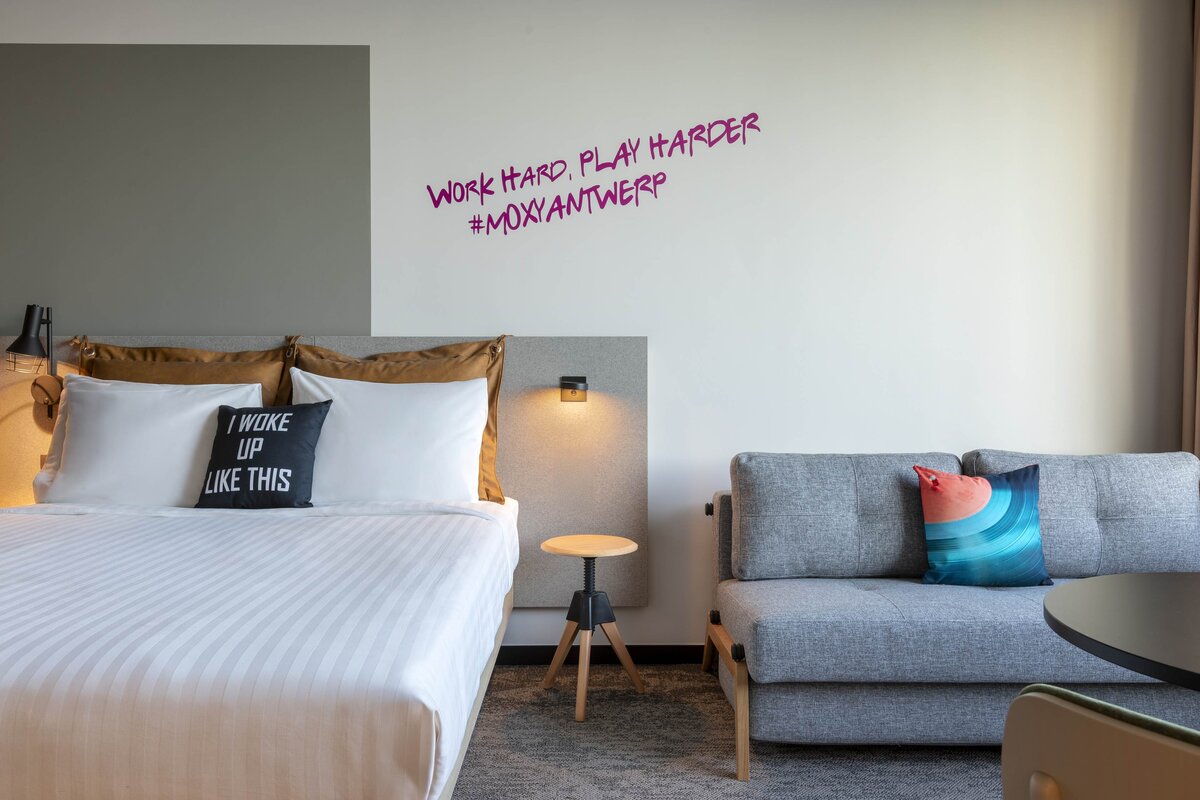 Moxy Antwerp, Belgium, Family Room Double