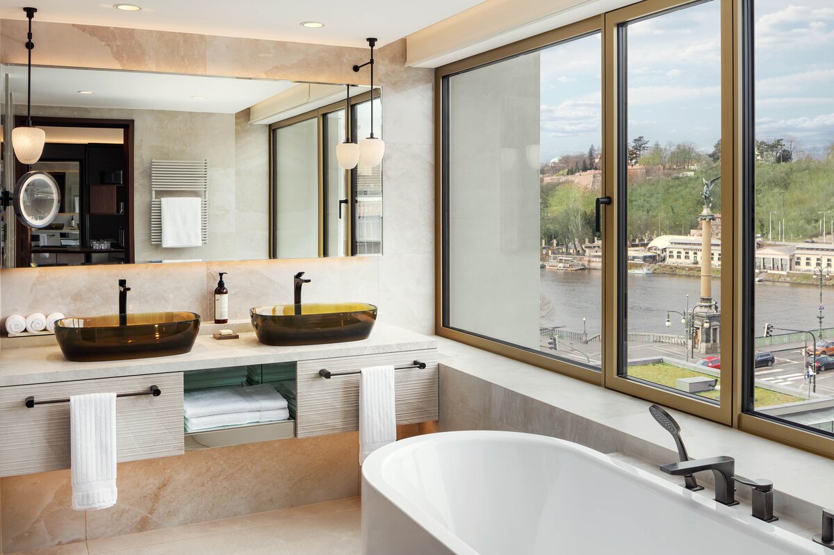 Fairmont Golden Prague, Czech Republic, Signature Room bathroom