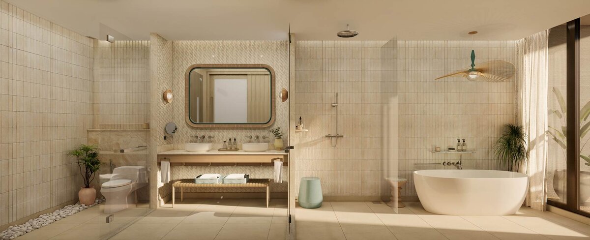 Centara Grand Lagoon Maldives, Overwater Villa bathroom
