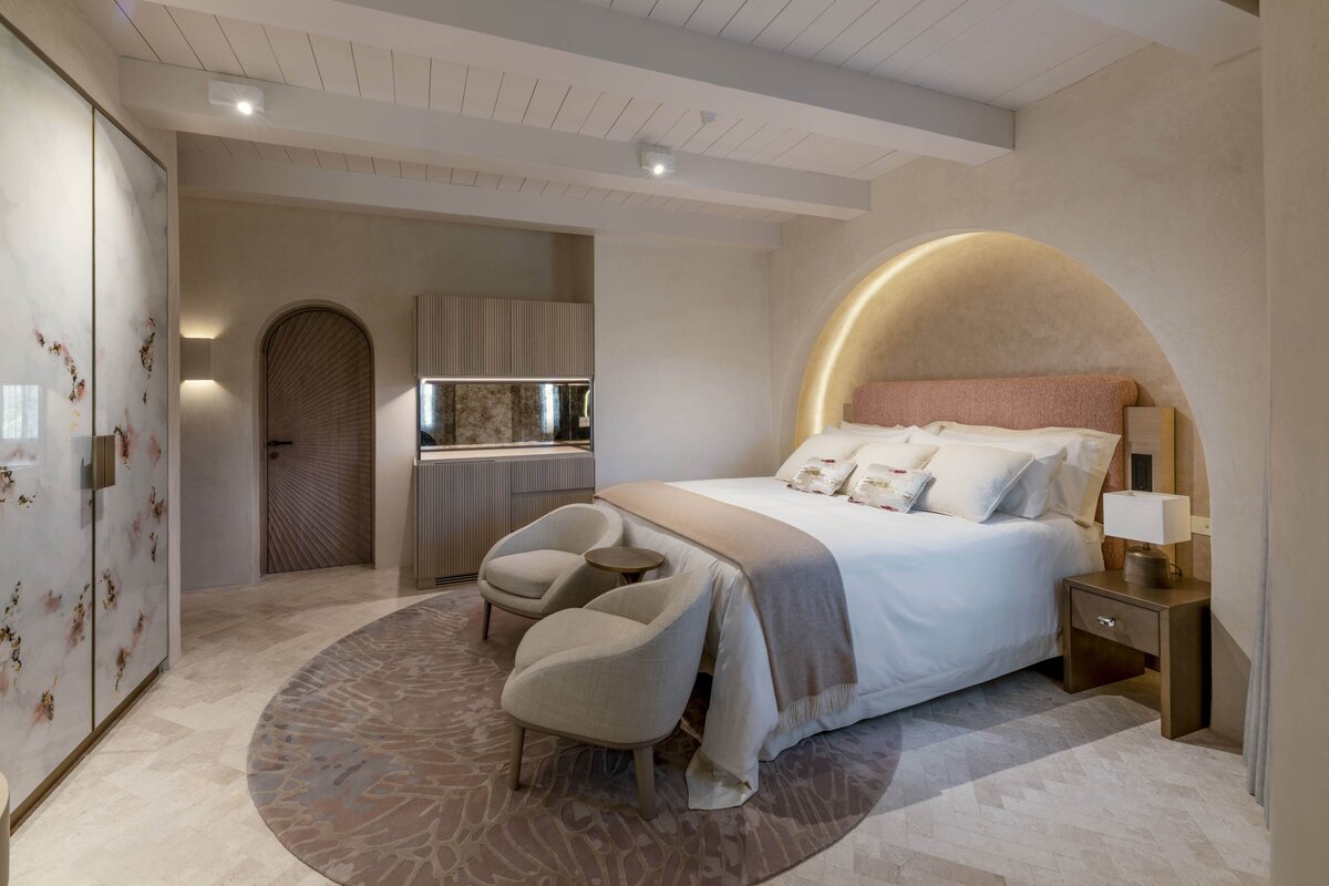 Hotel Cala Di Volpe, Sardinia, Italy, Harrods Penthouse bedroom