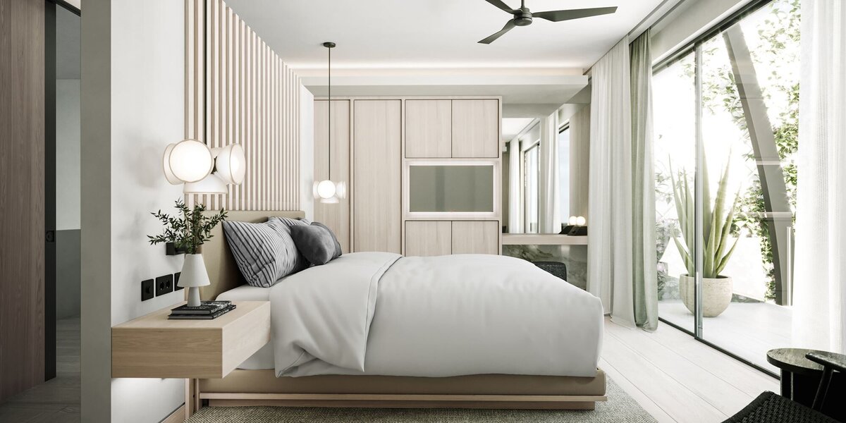 LUX Grand Baie LUX Grand Beach Pool Villa Bedroom with Terrace
