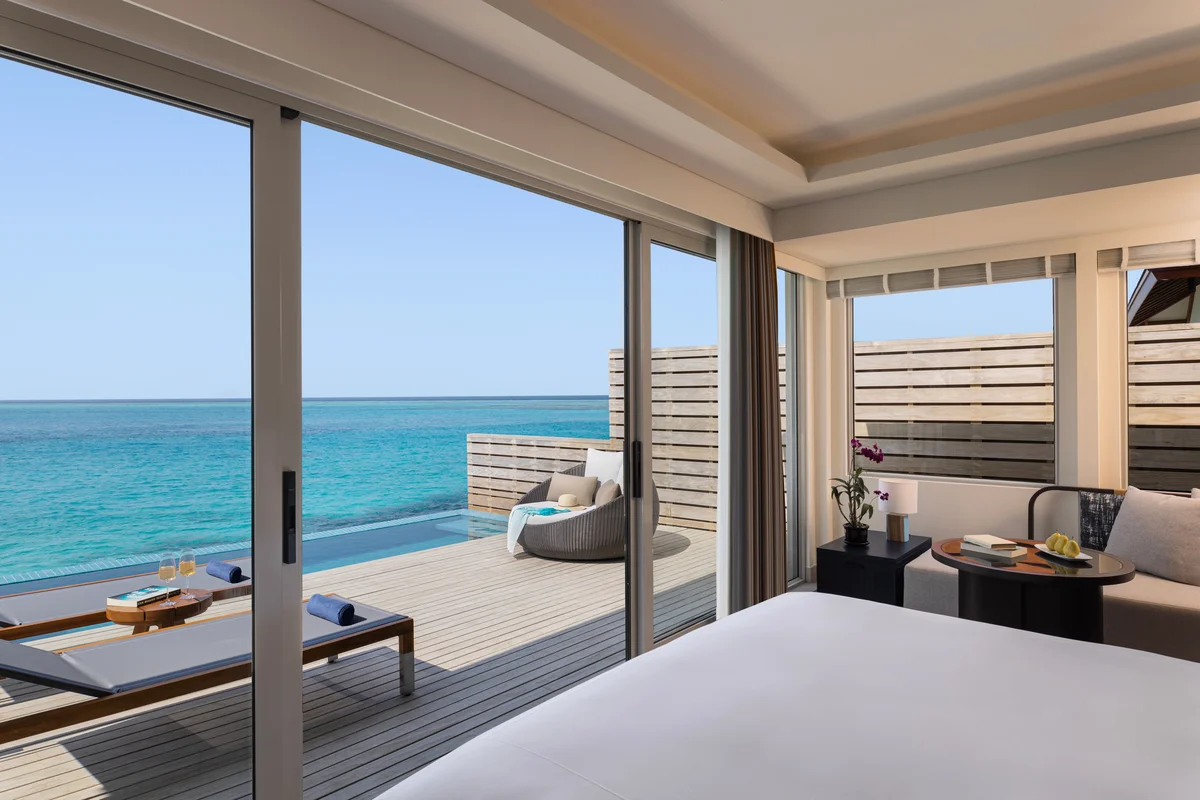 Avani+ Fares Maldives Resort, Over water villa pool