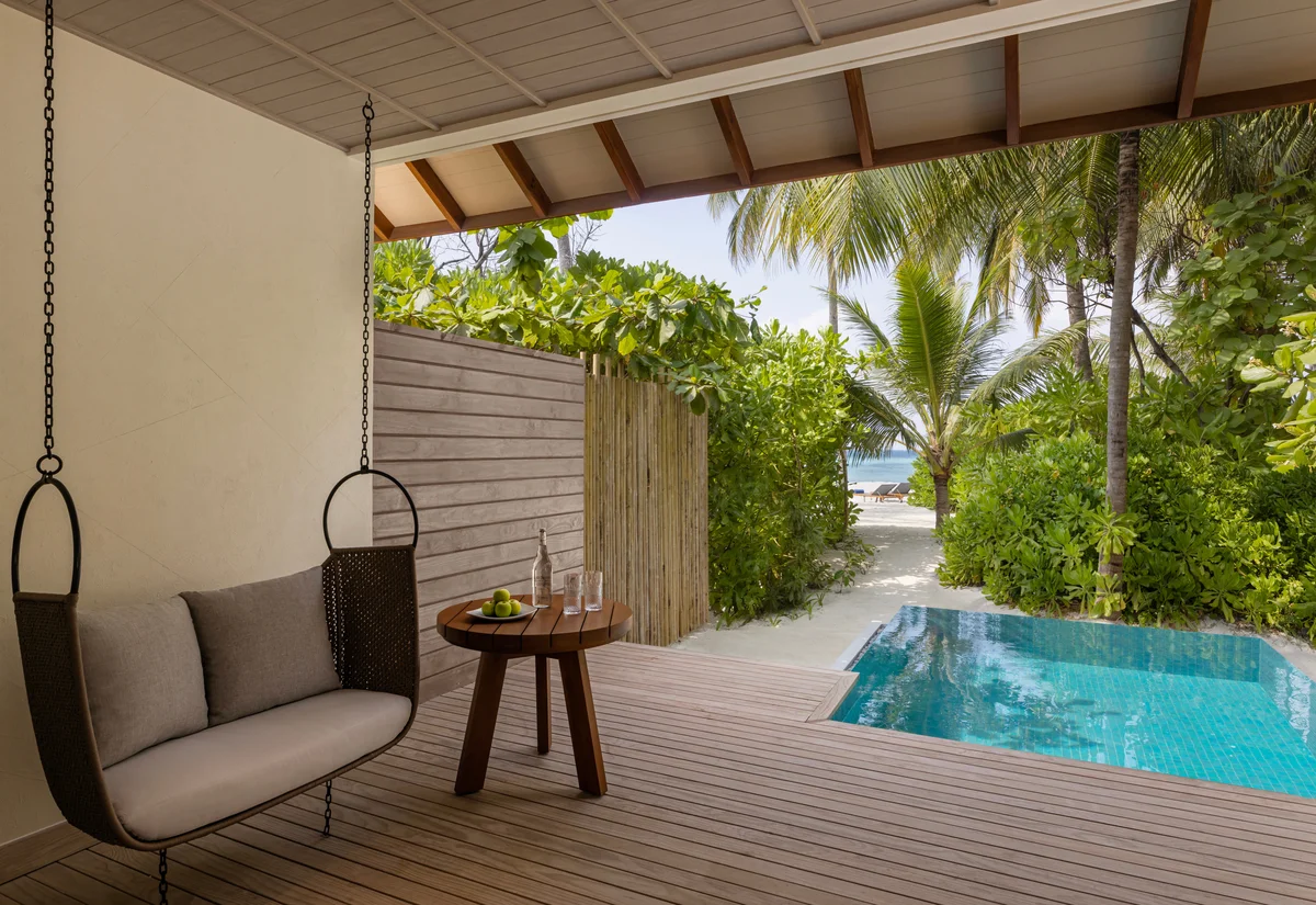 Avani+ Fares Maldives Resort, Beach villa guest room pool