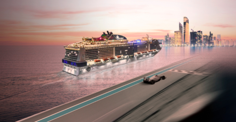 السفينة السياحية لشركة إم إس سي كروزس ستعمل كفندق خلال سباق جائزة أبوظبي الكبرى