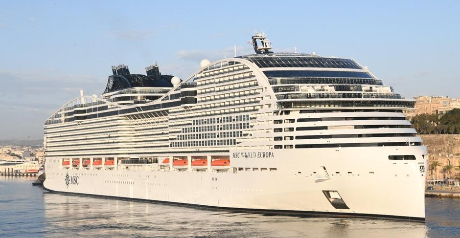 سفينة MSC World Europa تقوم بأول زيارة إلى ميناء فاليتا