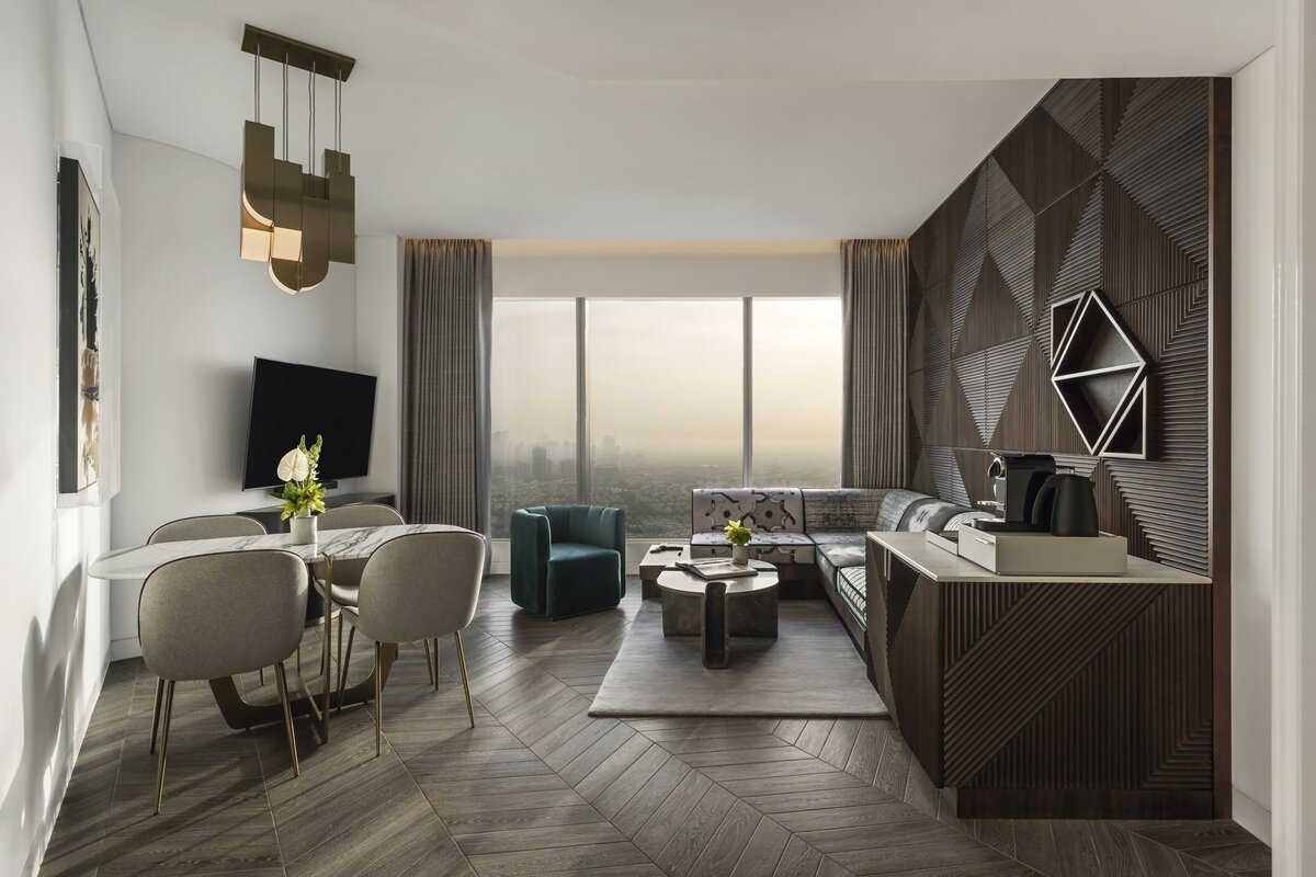 So/ Uptown Dubai, UAE, Atelier Suite living room
